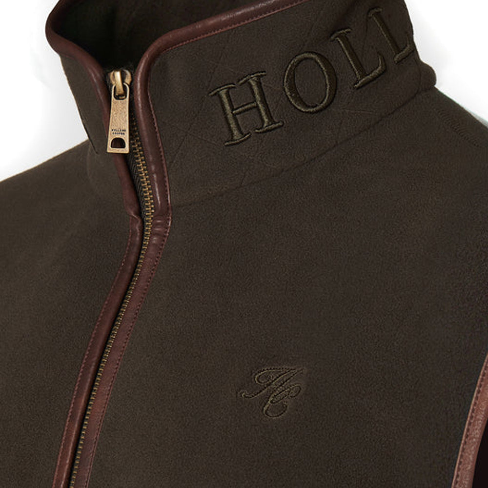Holland Cooper Mens Country Fleece Gilet - Khaki