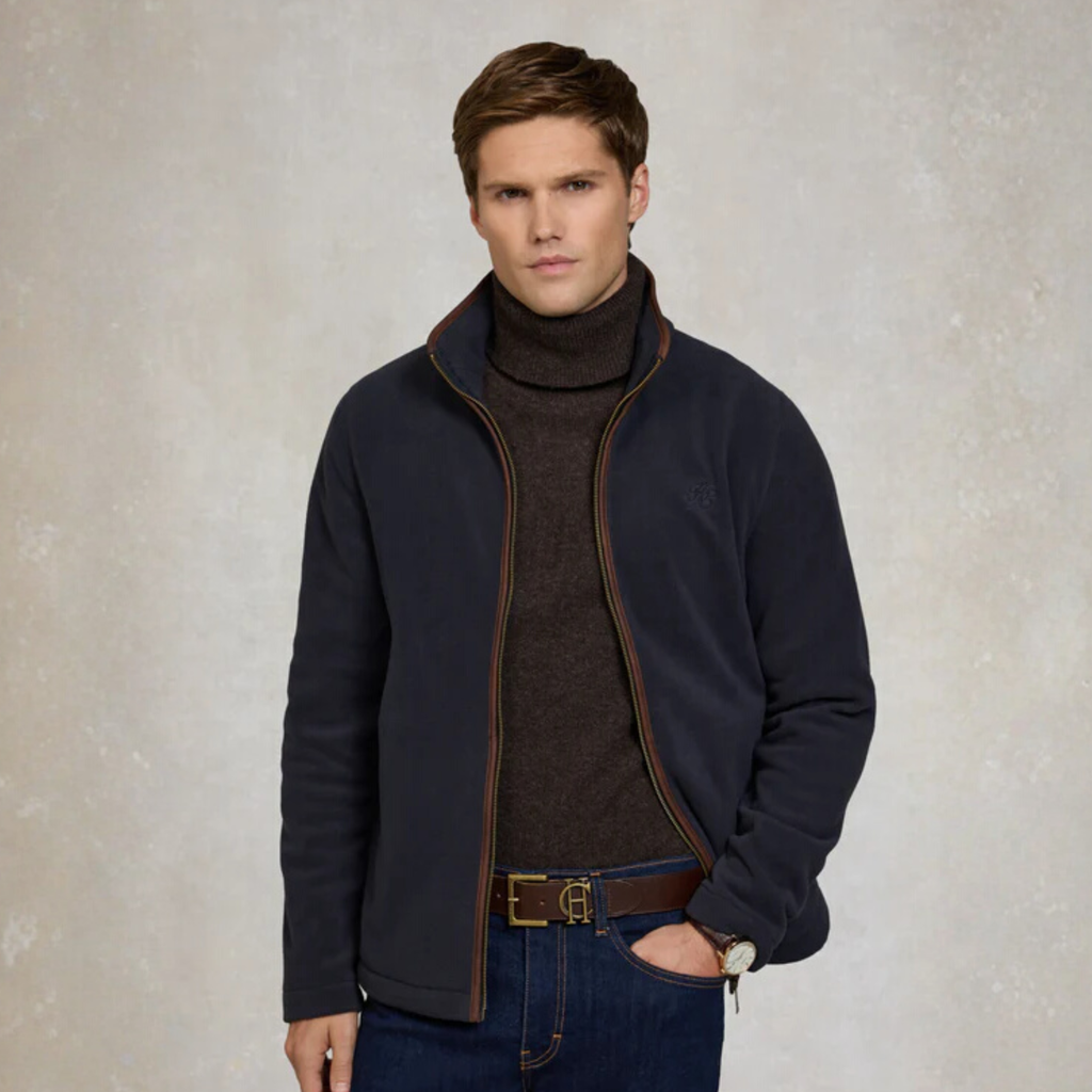 Holland Cooper Mens Country Fleece Jacket - Ink Navy
