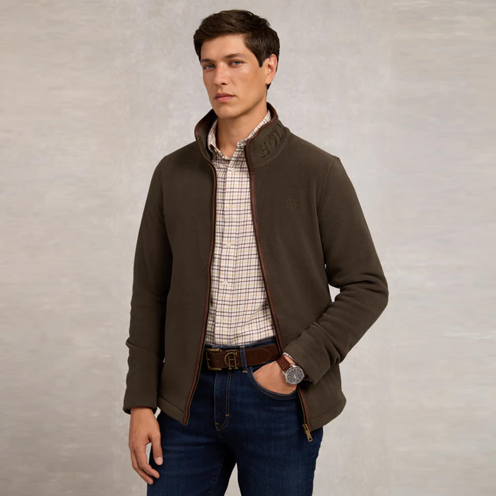 Holland Cooper Mens Country Fleece Jacket - Khaki