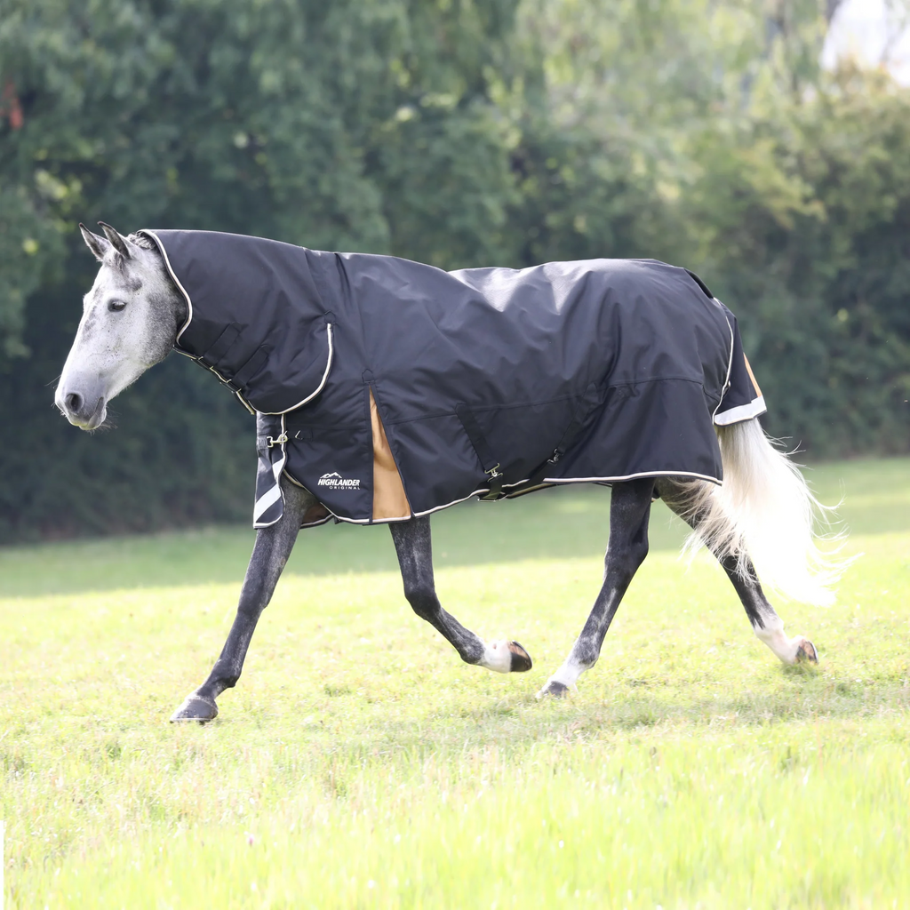 Shires Highlander Plus 200 Combo Turnout Rug - Black