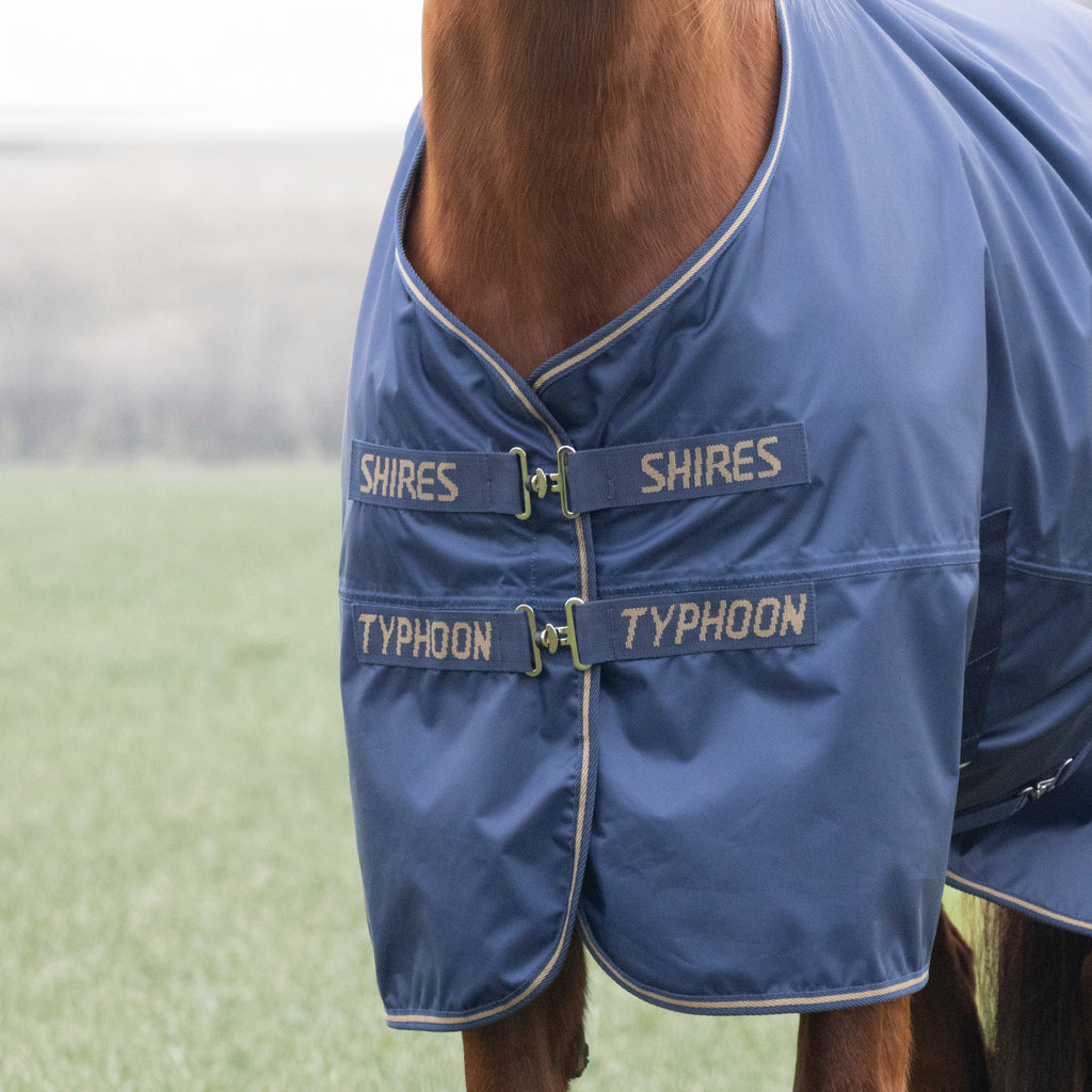 Shires Typhoon 0g Lite Turnout Rug - Navy