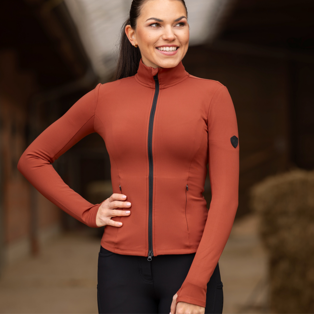 Covalliero Ladies Training Jacket - Rust
