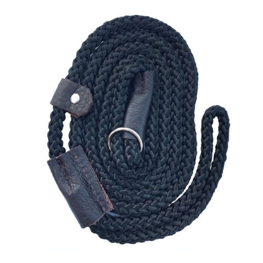 Sporting Deluxe Leather Fittings Slip Lead - Olive
