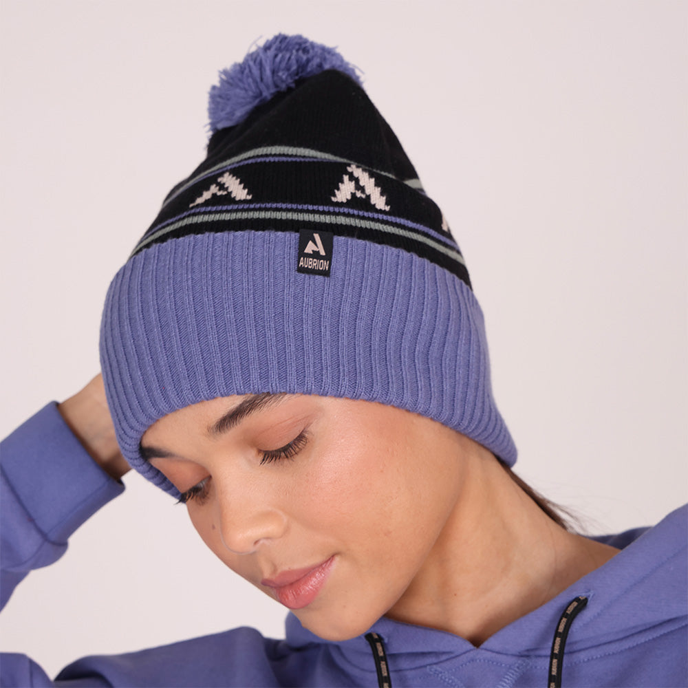 Aubrion React Bobble Hat - Sky/Shadow