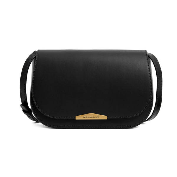 Fairfax and Favor Rye Cross Body Bag - Black Leather