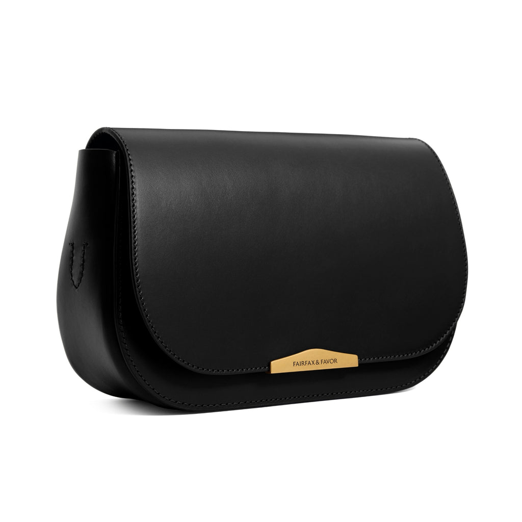 Fairfax and Favor Rye Cross Body Bag - Black Leather