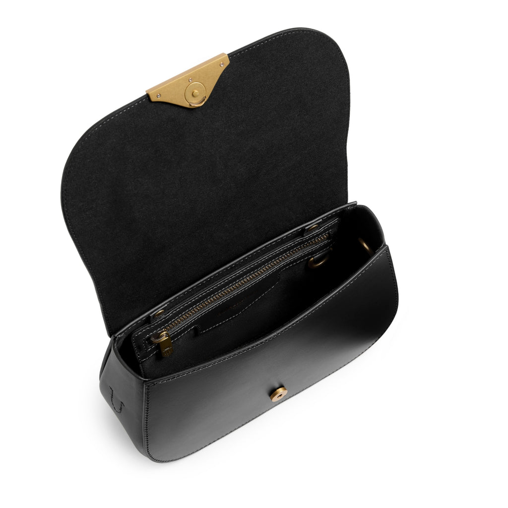 Fairfax and Favor Rye Cross Body Bag - Black Leather