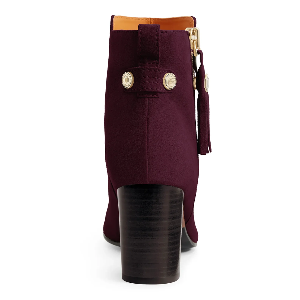 Fairfax and Favor Ladies Oakham Heeled Ankle Boot - Elderberry Suede