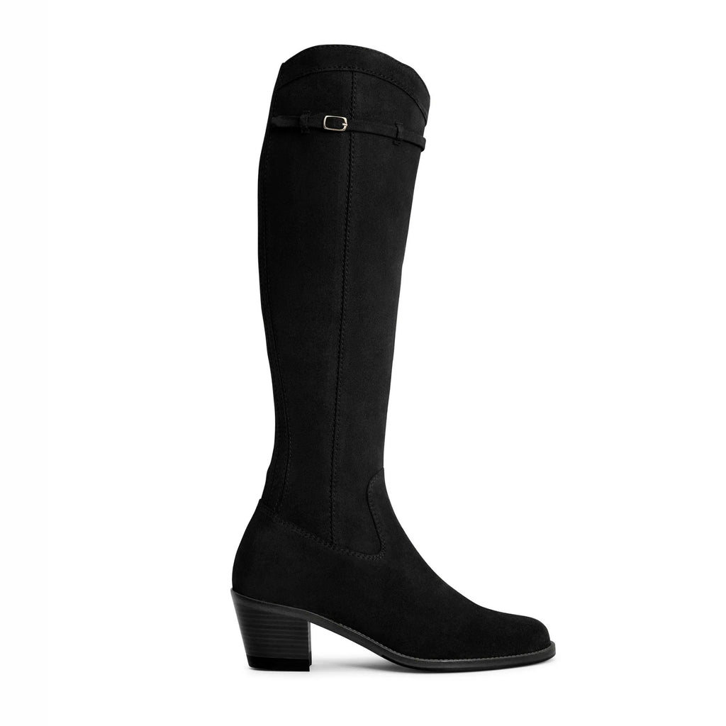 Fairfax and Favor Ladies Heeled Kimberley Boot - Black Suede