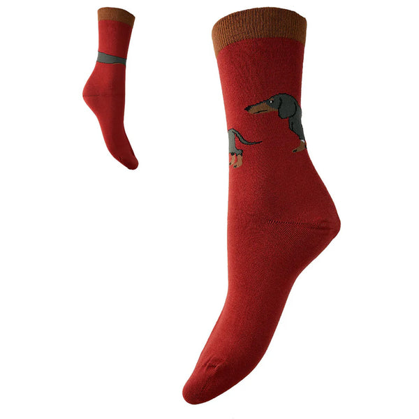 Gemjar Long Dachshund Bamboo Socks