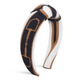 Waring Brooke Snaffle Knot Hairband - Navy/Tan/White