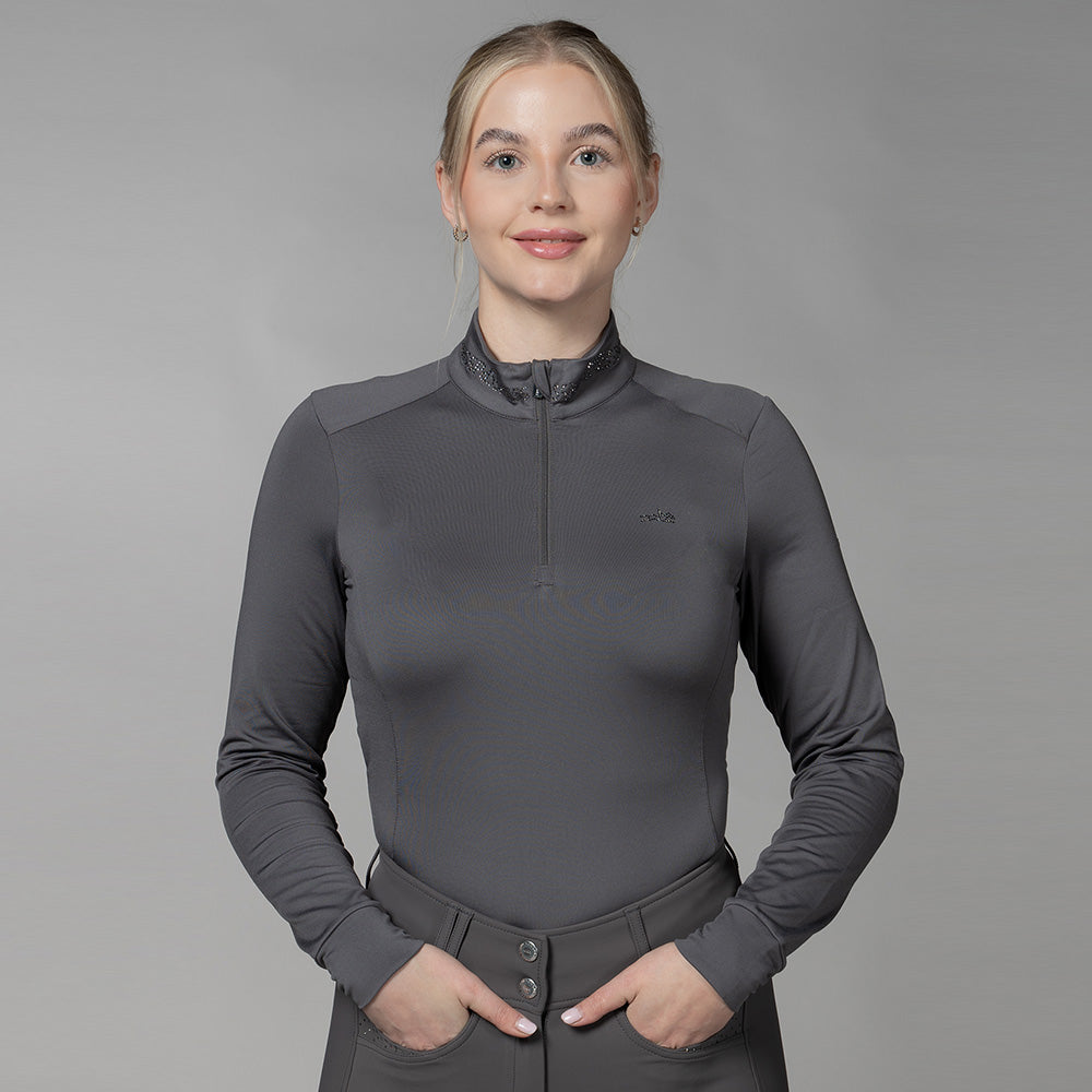 Schockemohle Ladies Ayla Style Show Shirt - Dusty Chocolate
