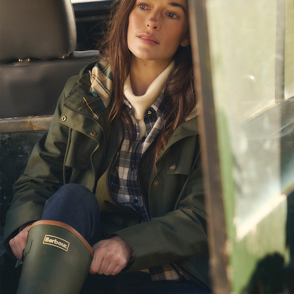 Barbour Ladies Tempest Wellington  - Olive