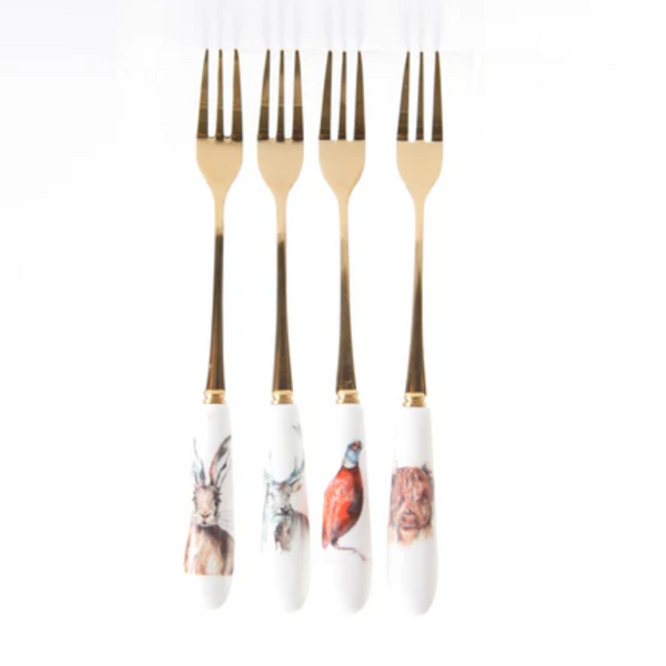 Meg Hawkins Signature Collection Cake Forks - 4 Pack