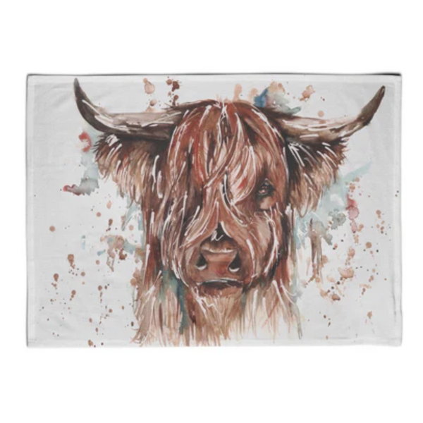 Meg Hawkins Highland Cow Cotton Tea Towel