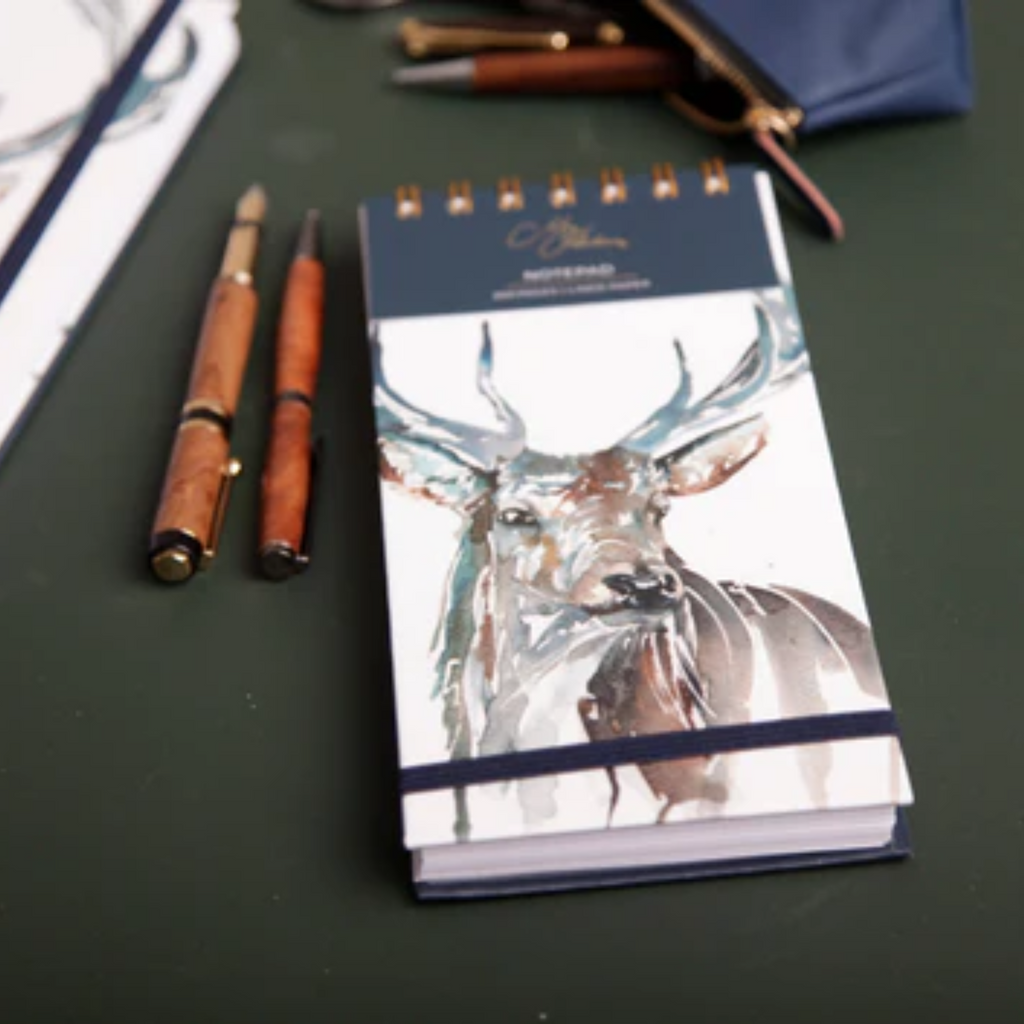Meg Hawkins 'The Highlands' Stag Watercolour Design Notepad