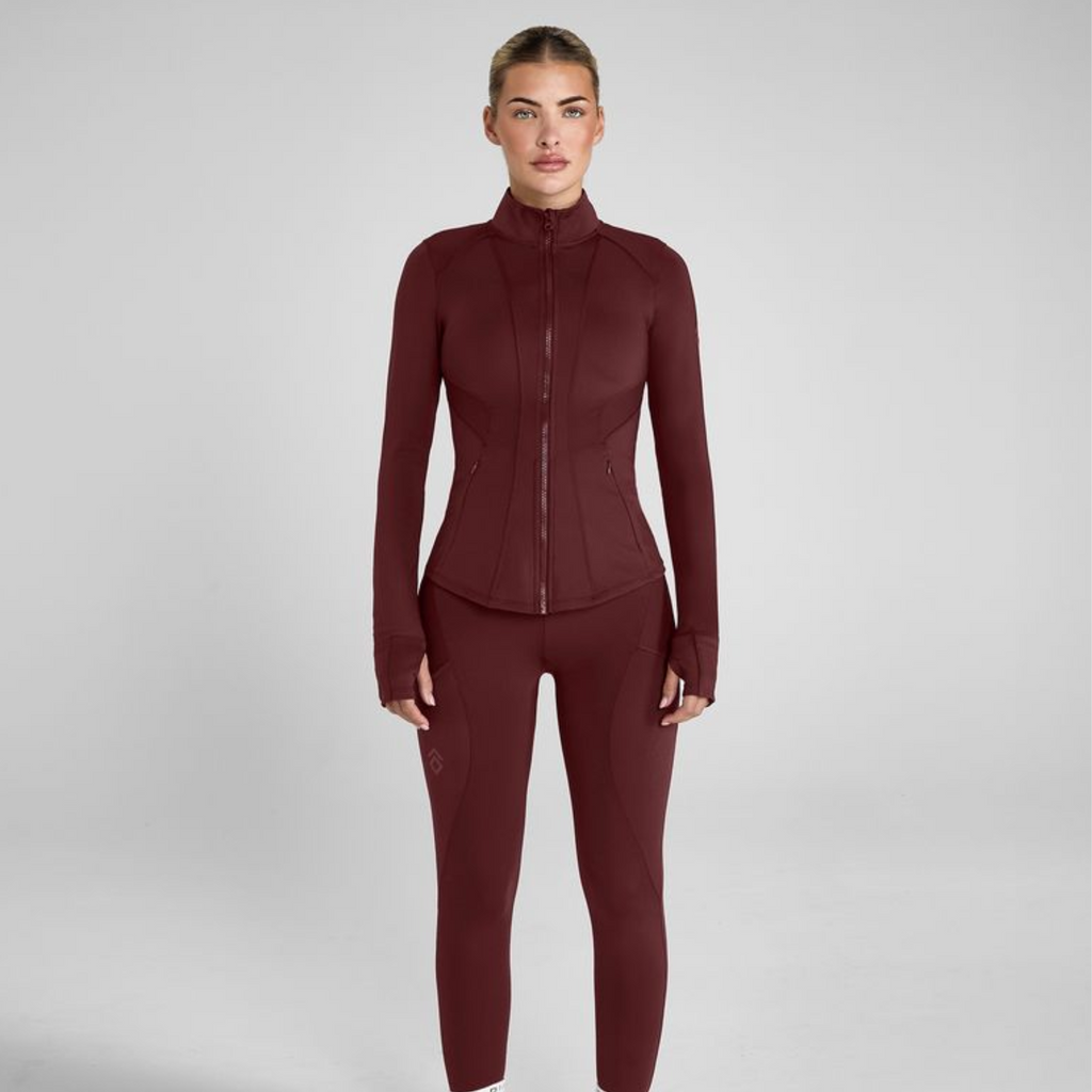 Aztec Diamond Core Fitted Jacket - Cherry