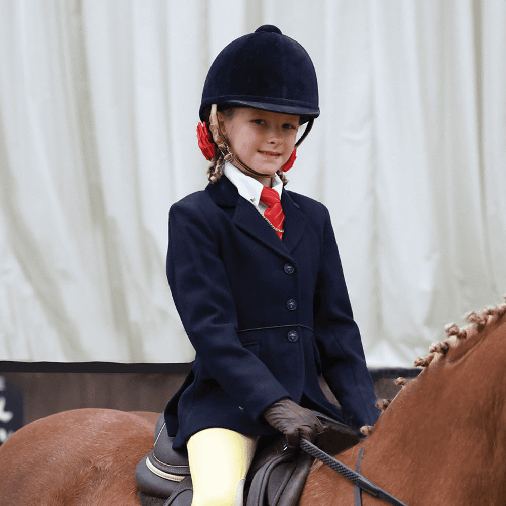 Equetech Junior Windsor Show Pony Riding Jacket - Navy