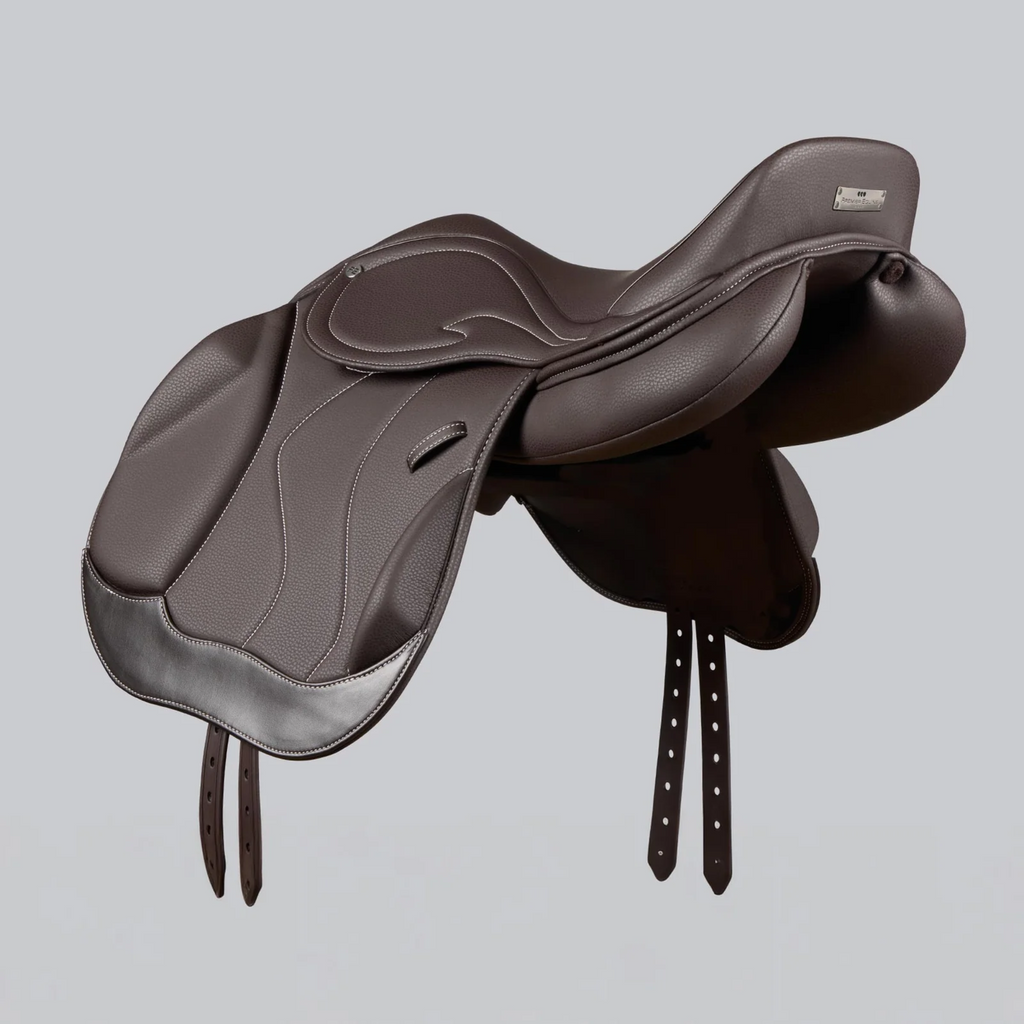 Premier Equine Rouen Synthetic Monoflap Cross Country Saddle - Dark Havana