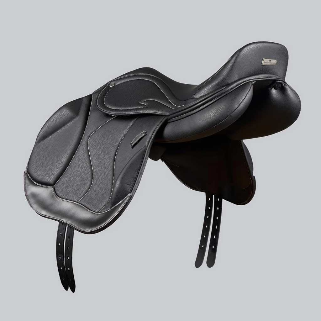 Premier Equine Rouen Synthetic Monoflap Cross Country Saddle - Black