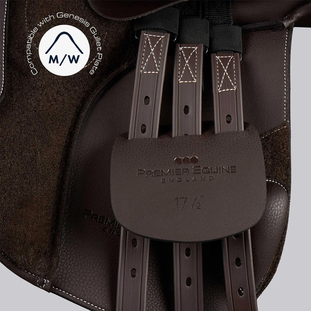 Premier Equine Bourges Synthetic GP Saddle - Dark Havana