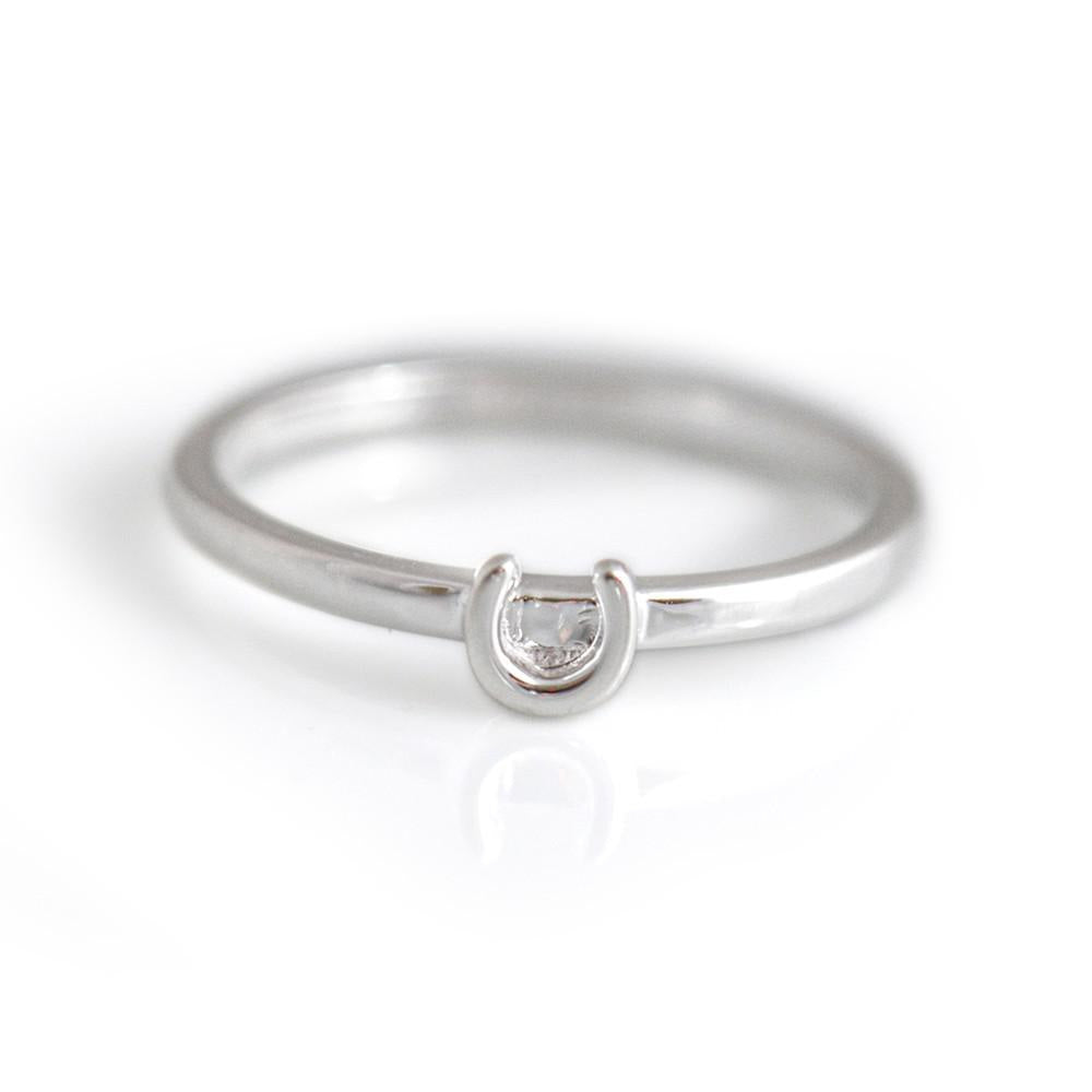 Hiho Silver - Sterling Silver Dinky Horseshoe Stack Ring