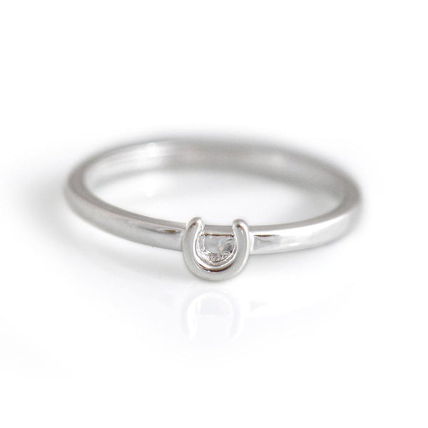 Hiho Silver - Sterling Silver Dinky Horseshoe Stack Ring