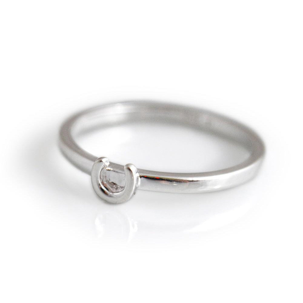 Hiho Silver - Sterling Silver Dinky Horseshoe Stack Ring
