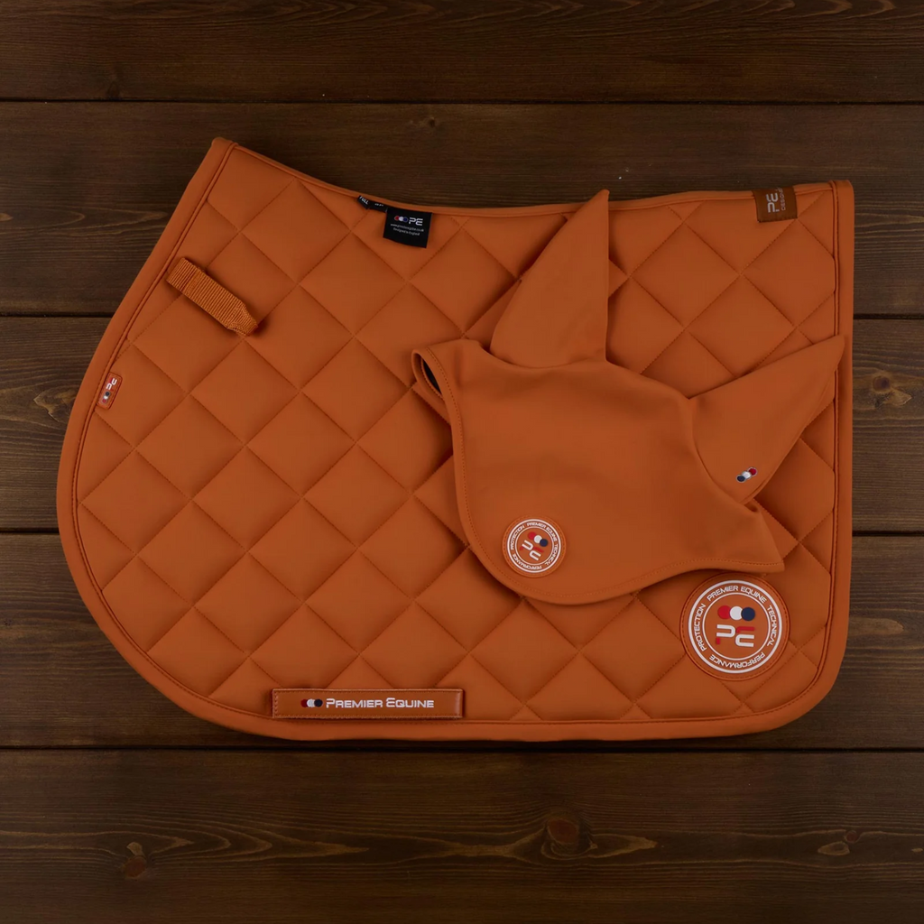 Premier Equine Atlas Close Contact GP/Jump Square - Burnt Orange