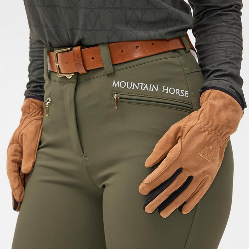 Mountain Horse Leather Fleece Lined Glove - Light Brown