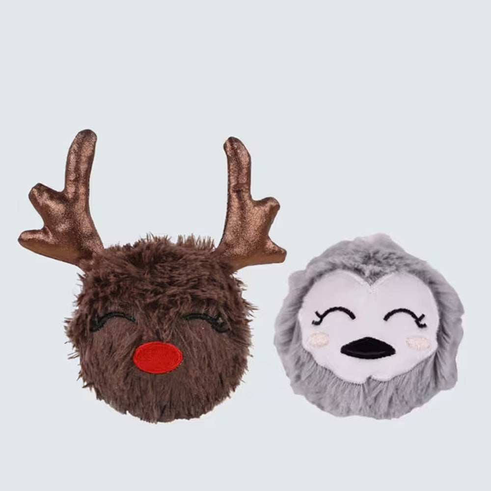 Rosewood Ralphie Reindeer and Parker Penguin Dog Toy