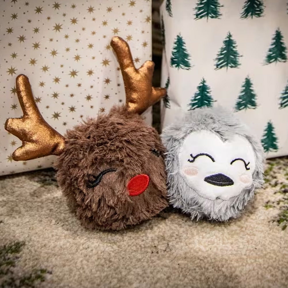 Rosewood Ralphie Reindeer and Parker Penguin Dog Toy