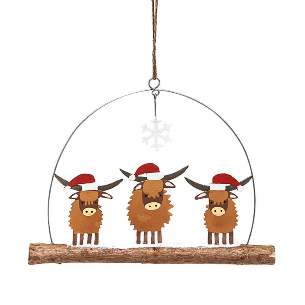 Shoeless Joe Highland Coos In Hats Hanger
