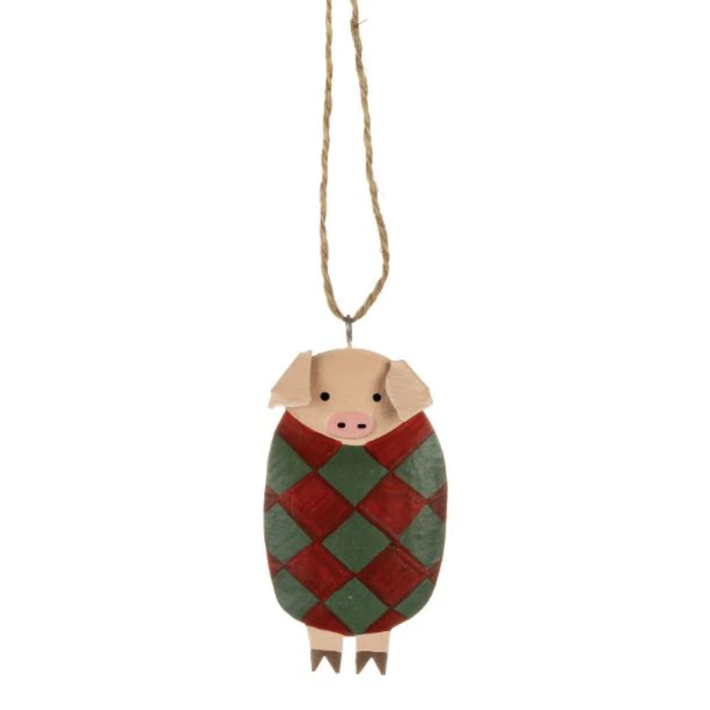 Shoeless Joe Pig In Blanket with Ears Down Hanger