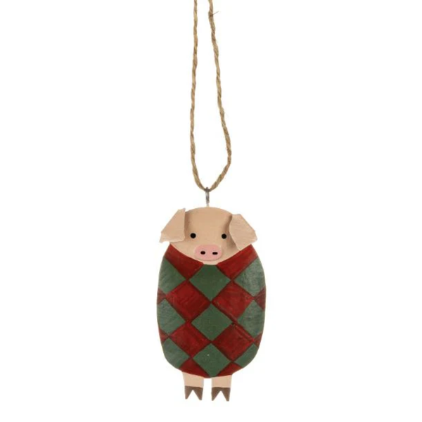 Shoeless Joe Pig In Blanket with Ears Down Hanger