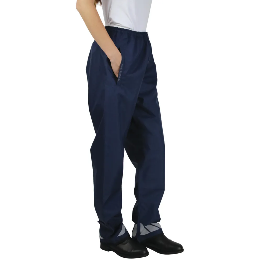 Hy Equestrian Waterproof Pull-On Over Trousers - Navy