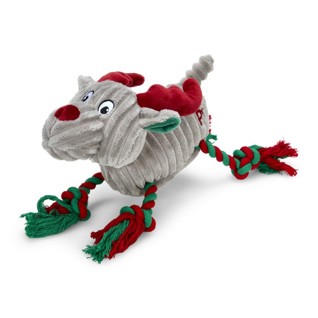 Petface Roger Rope Legs Reindeer Plush Dog Toy