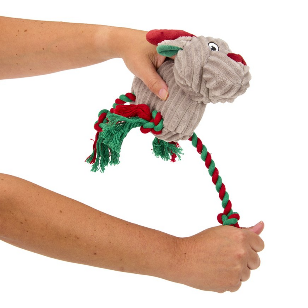 Petface Roger Rope Legs Reindeer Plush Dog Toy
