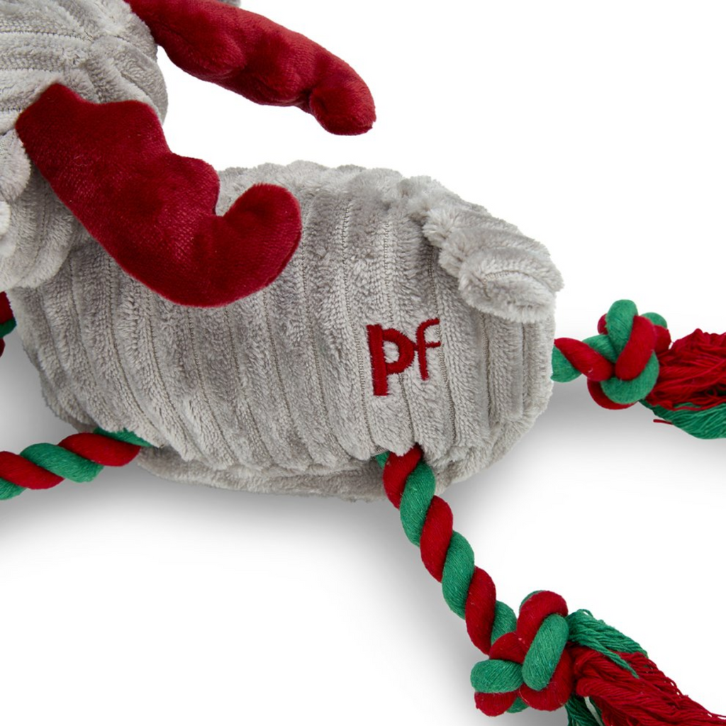 Petface Roger Rope Legs Reindeer Plush Dog Toy