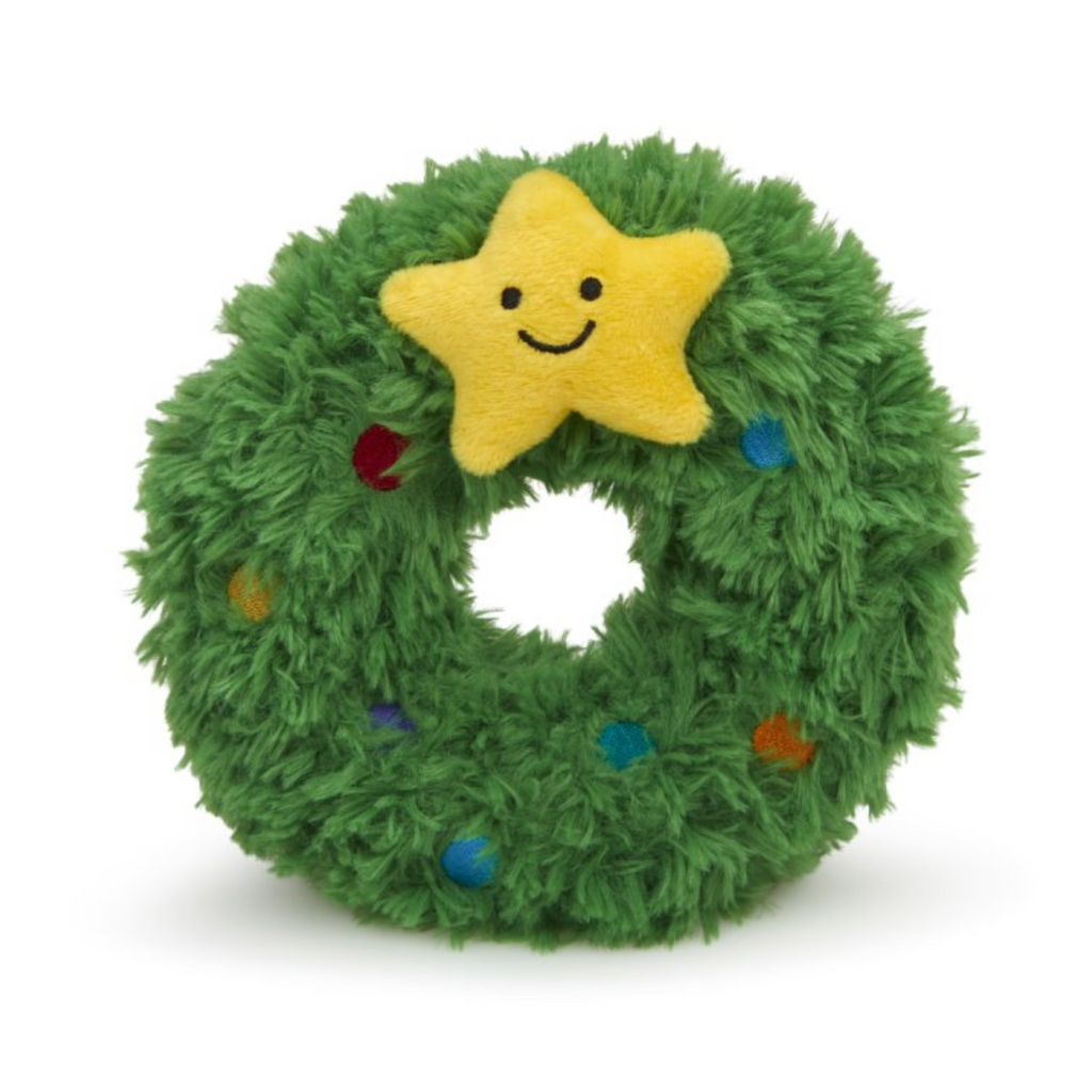 Petface Remy Wreath Plush and Rubber Dog Toy