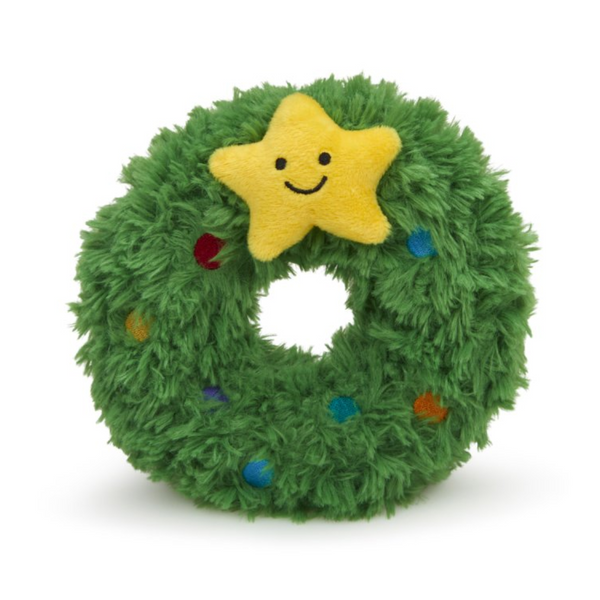 Petface Remy Wreath Plush and Rubber Dog Toy