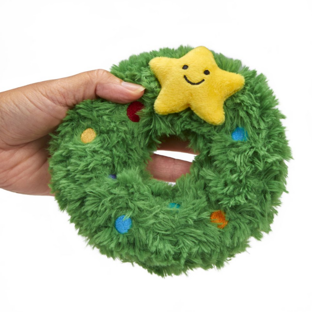 Petface Remy Wreath Plush and Rubber Dog Toy