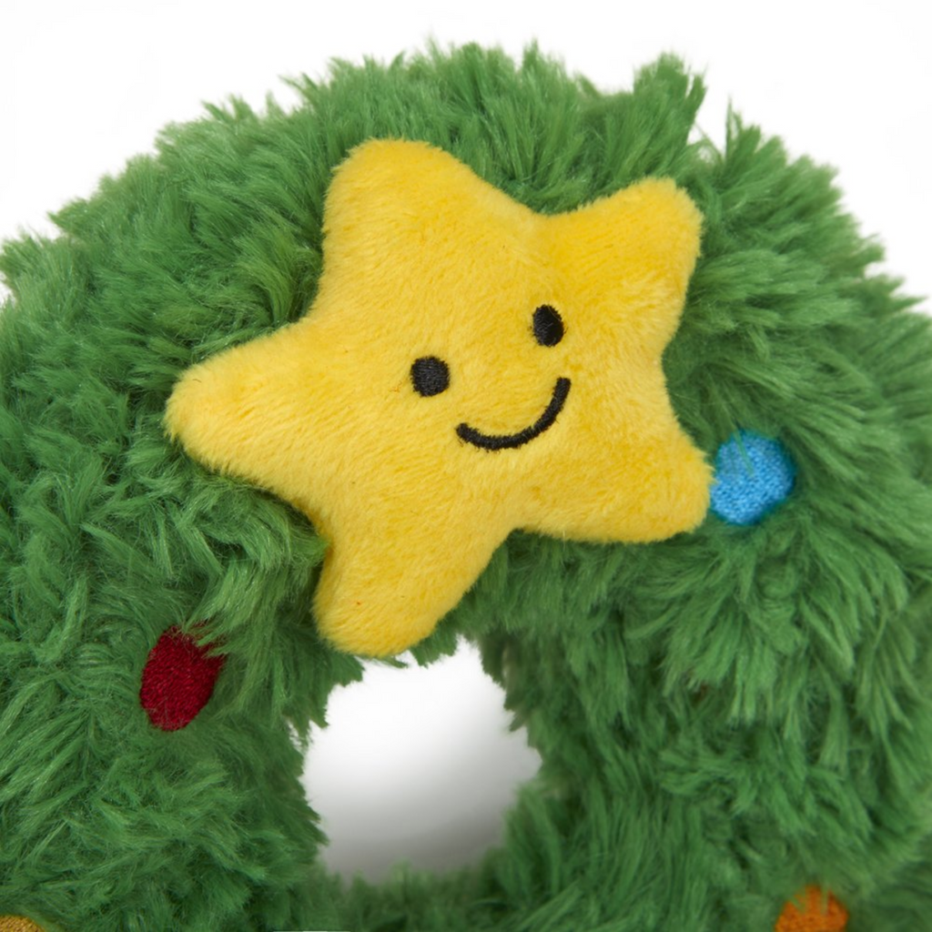 Petface Remy Wreath Plush and Rubber Dog Toy