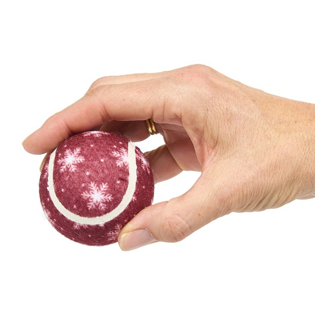 Petface Squeaky Snowflake Tennis Ball Dog Toy