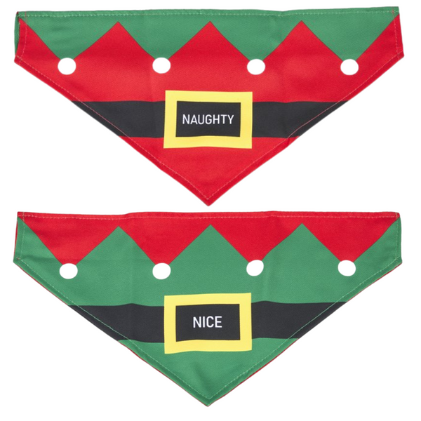 Petface Naughty or Nice Double Sided Pet Bandana