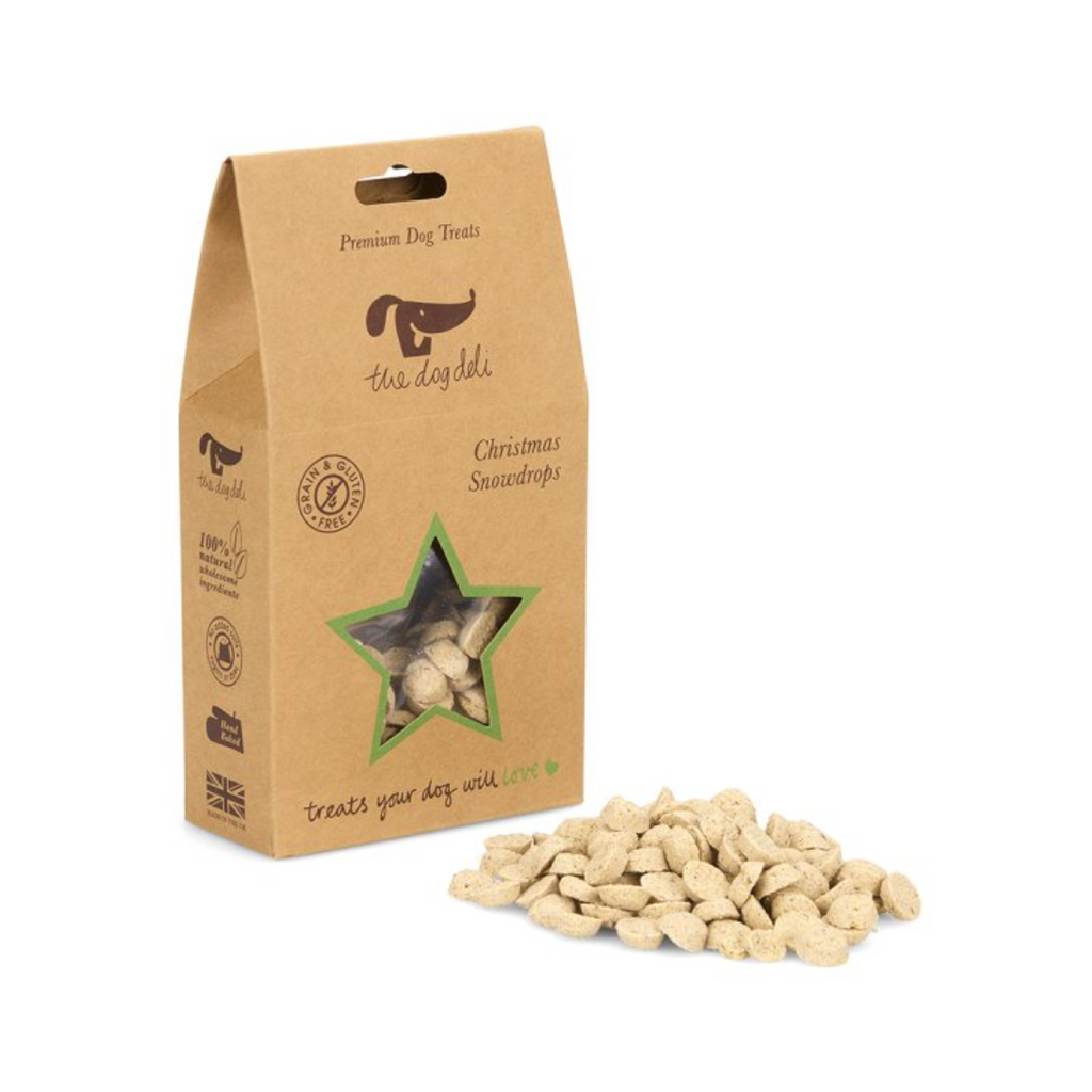 Petface Dog Deli Christmas Snowdrops Dog Treats - 100g