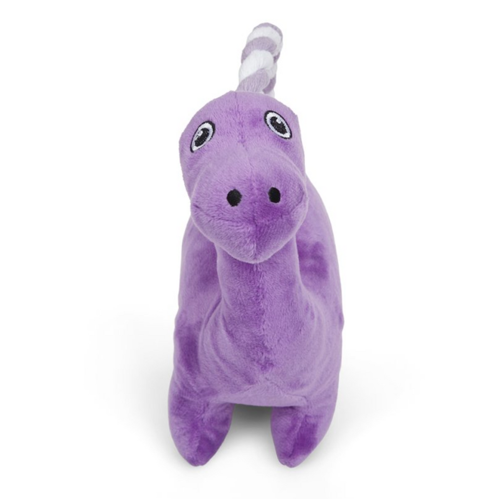 Petface Buddies Rope Handle Dinosaur Plush Dog Toy