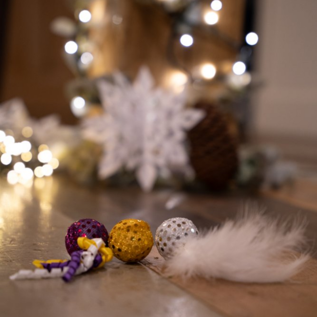 Petface Catkins Glitter Ball Cat Toys - 3 Pack