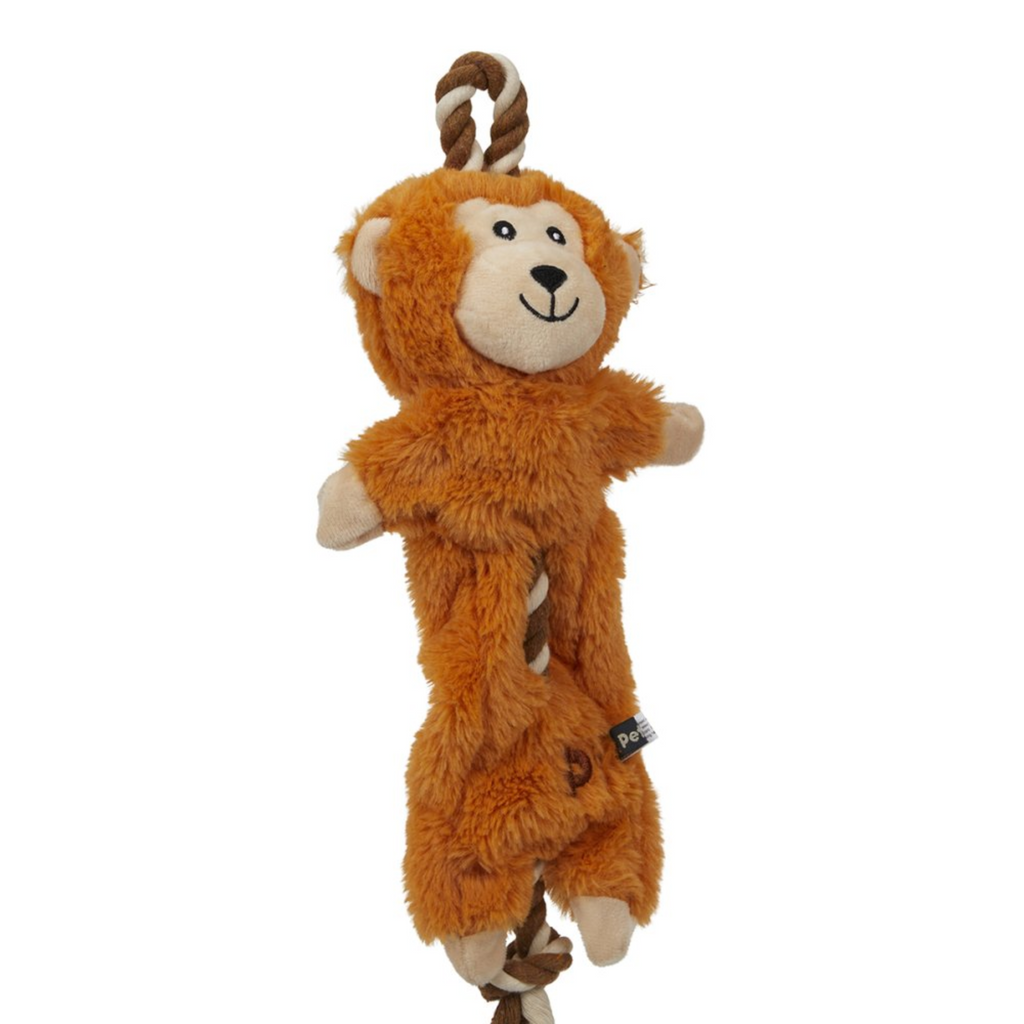 Petface Buddies Rope Monkey Plush Dog Toy
