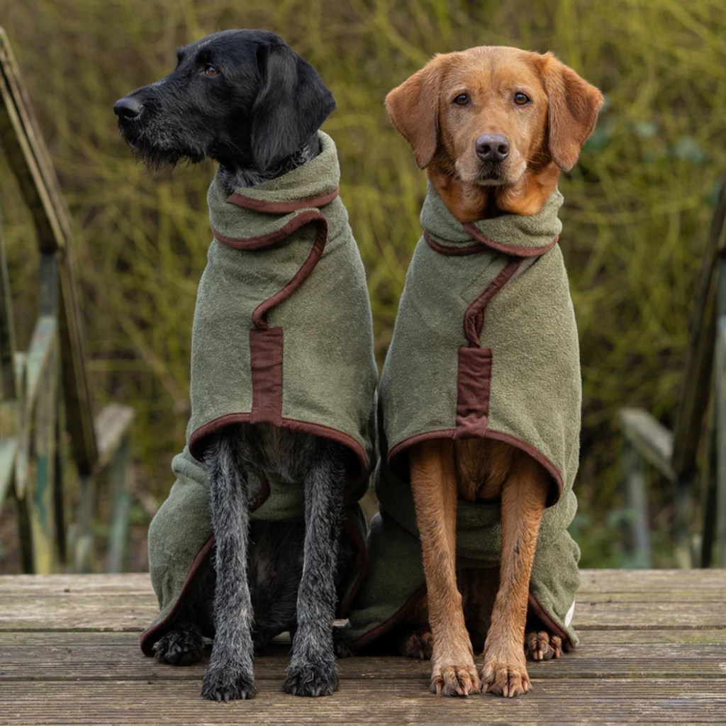 Ruff and Tumble Country Dog Drying Coat - Moss